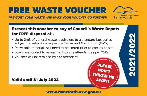 Example of current waste voucher for 2021-22 year with no barcode