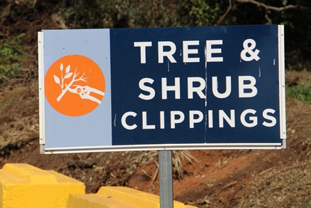 Tree and Shrub Clippings sign