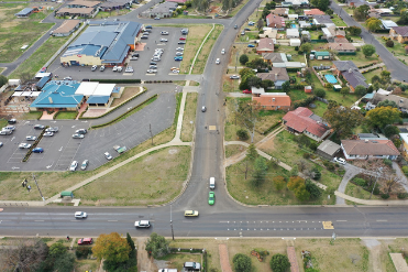 Drone image of Calala Lane roundabout 