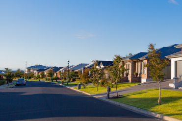 Image of new residential street in Tamworth